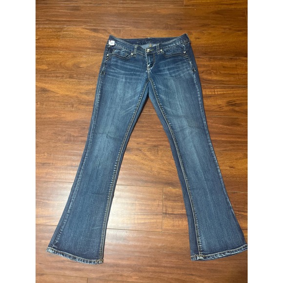 Seven 7 stylish jeans with rhinestone button Sz 8 - Picture 4 of 6